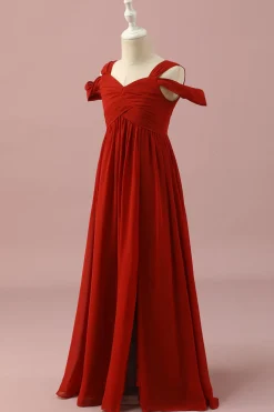 Vestido de Dama de Honra Júnior Vermelho