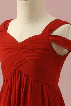 Vestido de Dama de Honra Júnior Vermelho