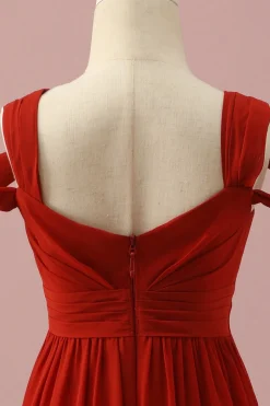 Vestido de Dama de Honra Júnior Vermelho