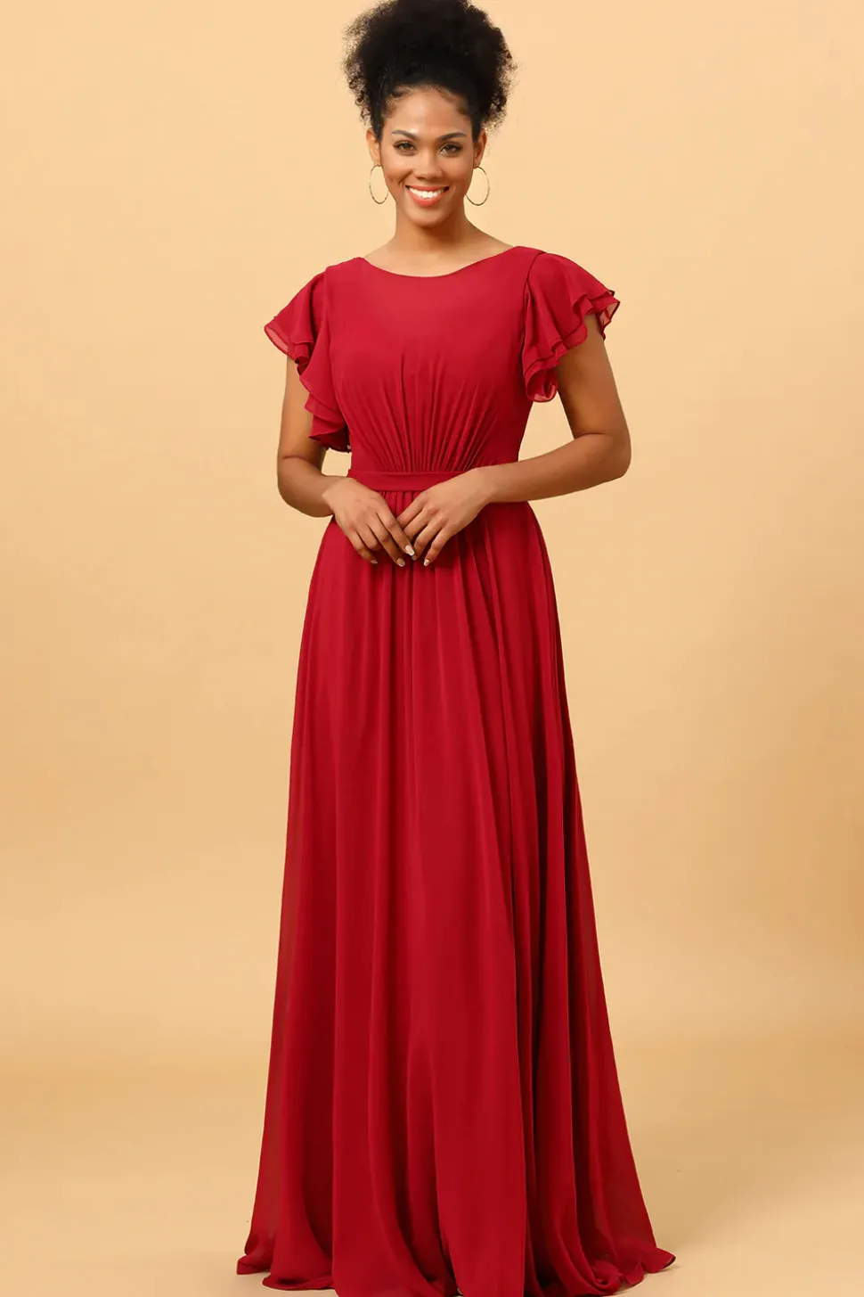 Vestido de Dama de Honra Borgonha