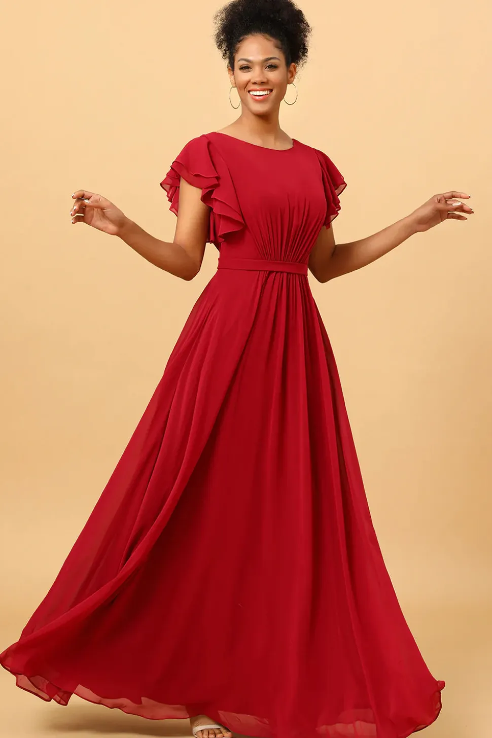 Vestido de Dama de Honra Borgonha
