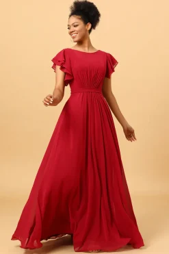 Vestido de Dama de Honra Borgonha