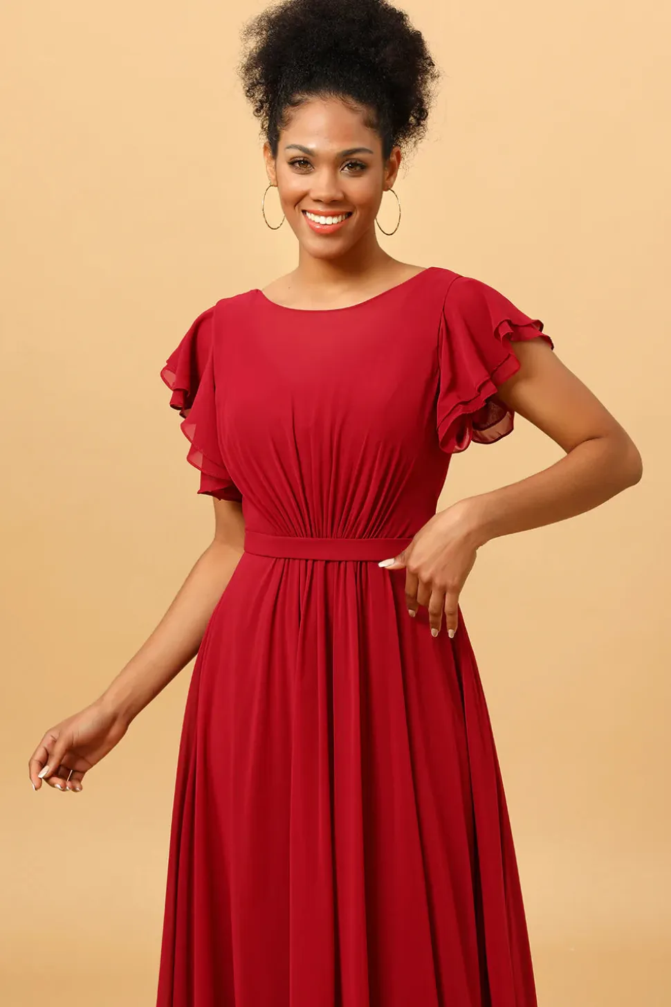 Vestido de Dama de Honra Borgonha