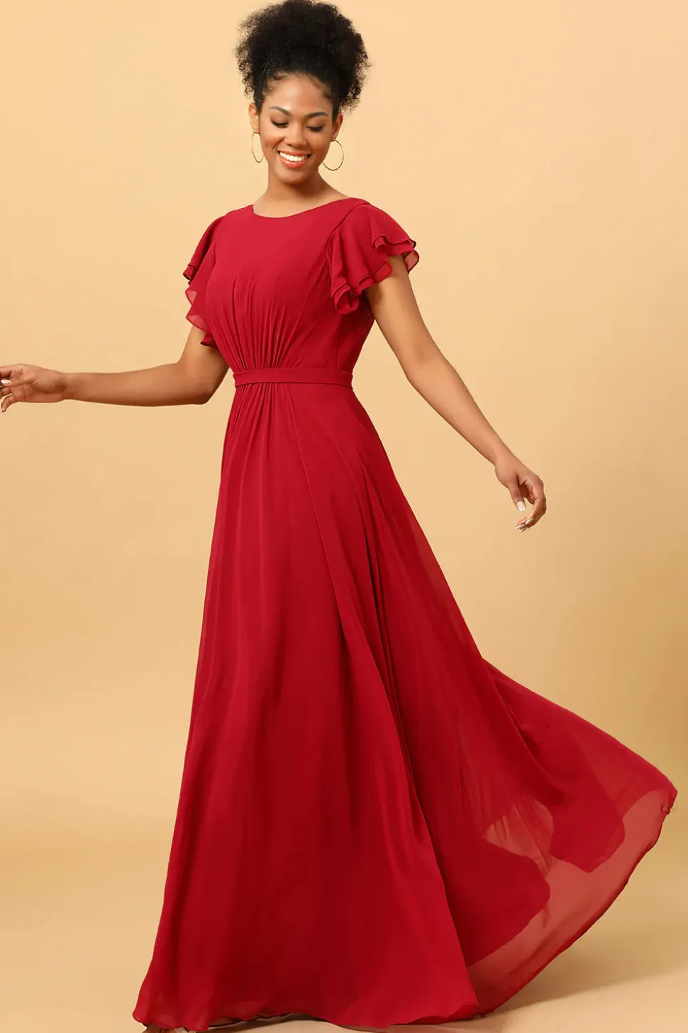 Vestido de Dama de Honra Borgonha