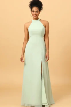 Vestido de Dama de Honra Halter Mint