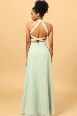 Vestido de Dama de Honra Halter Mint