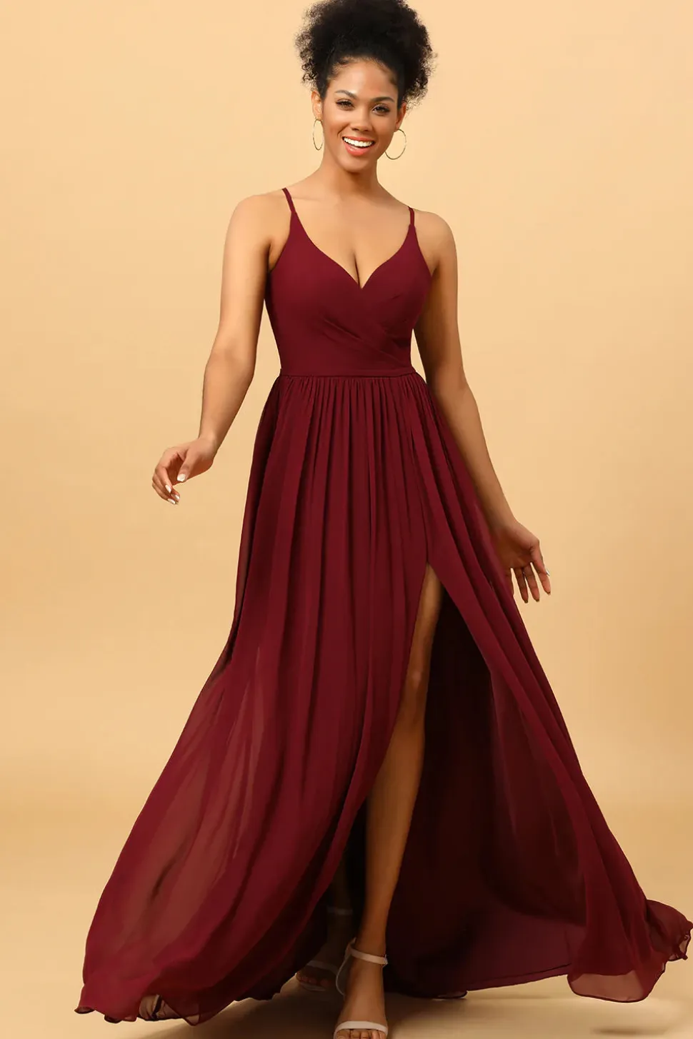 Vestido de Dama de Honra Borgonha