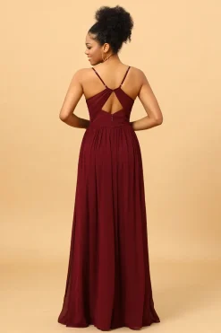 Vestido de Dama de Honra Borgonha