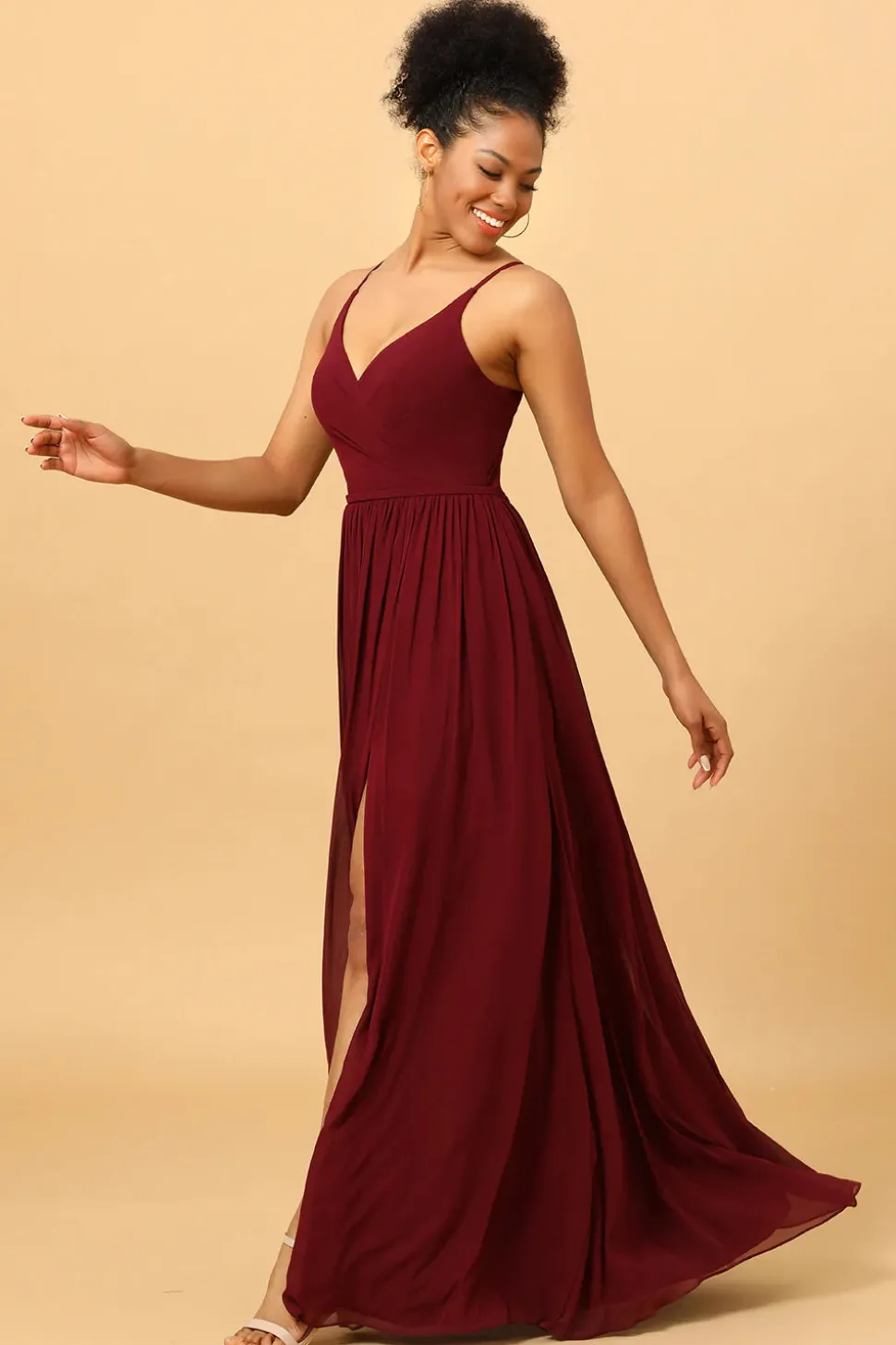 Vestido de Dama de Honra Borgonha
