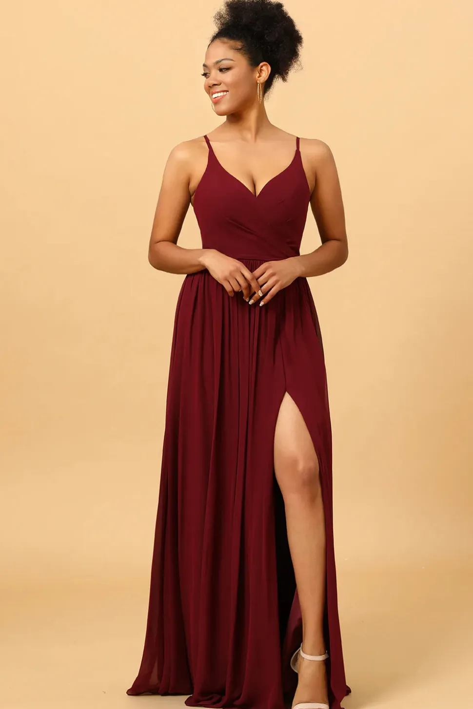 Vestido de Dama de Honra Borgonha