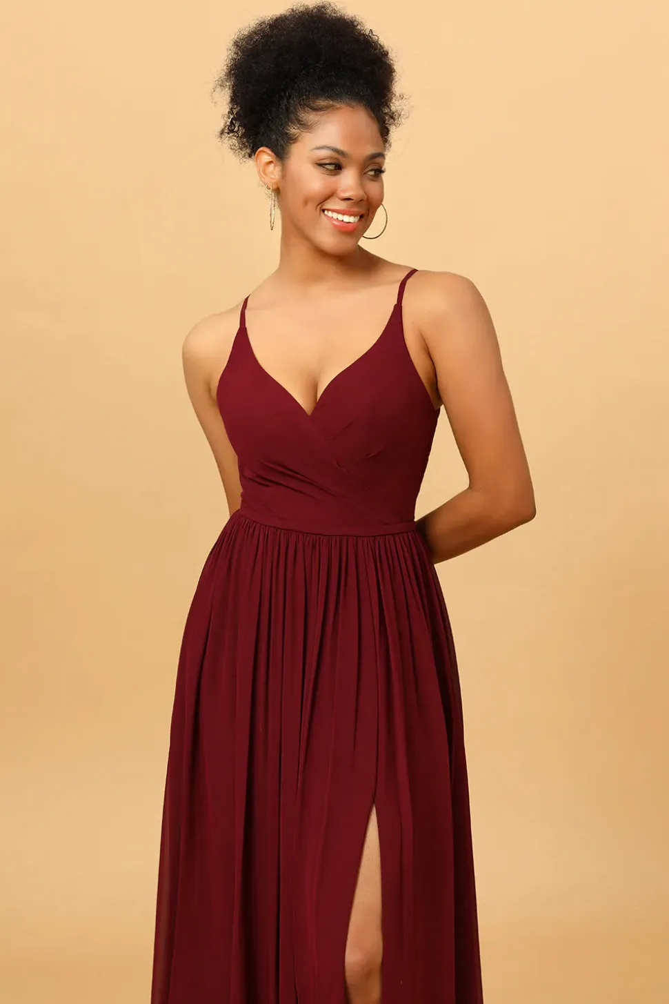 Vestido de Dama de Honra Borgonha