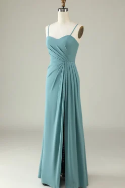 Vestido de Dama de Honra Chiffon Verde