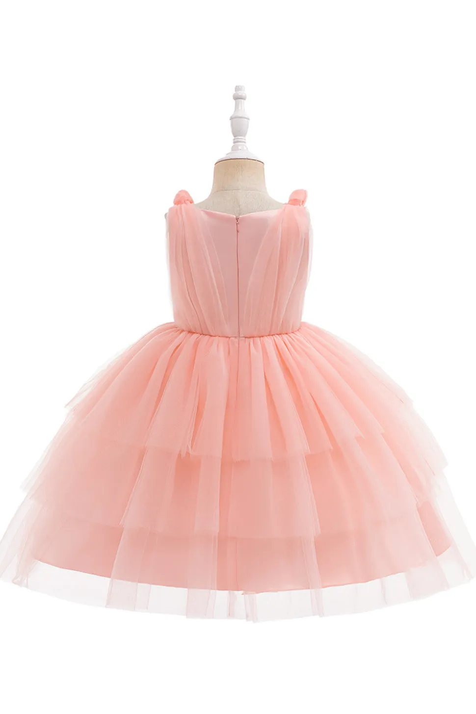 Vestido de festa azul Tulle Girl com laços