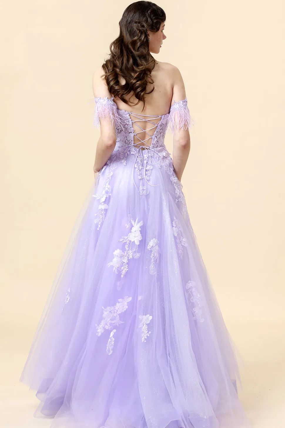 Vestido de Festa Com Appliques Roxo