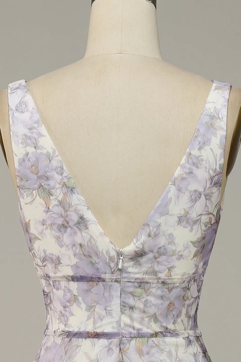 Vestido de Festa Com Fenda Gola em V Roxo