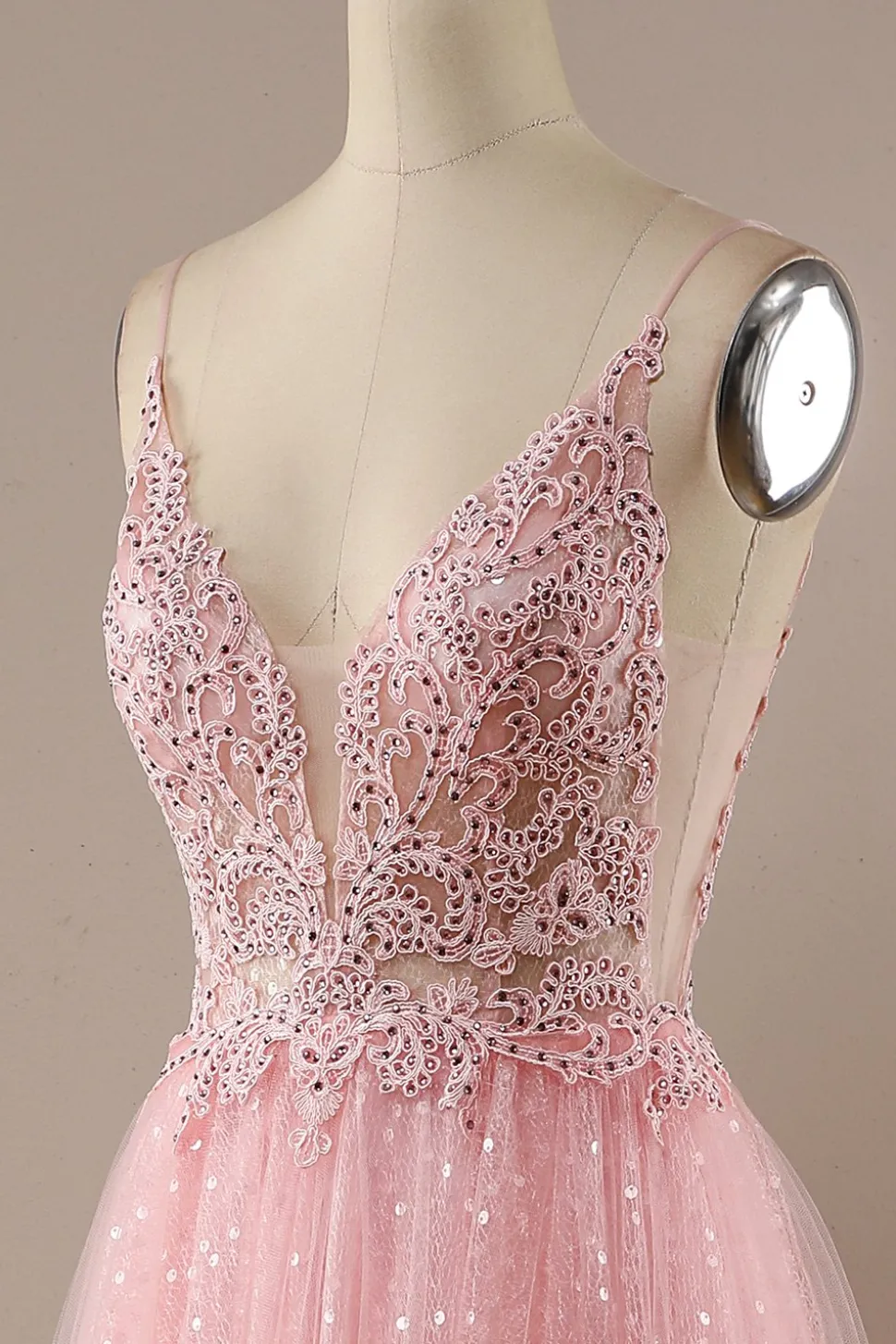 Vestido de festa de baile longo rosa