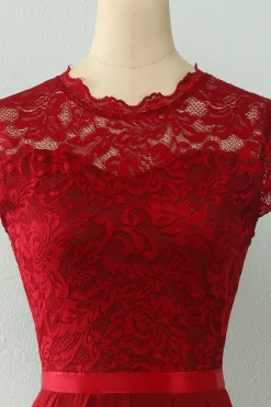 Vestido de festa de casamento de Midi Lace da Marinha