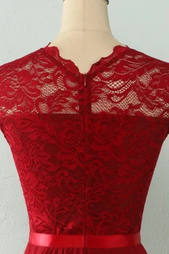Vestido de festa de casamento de Midi Lace da Marinha