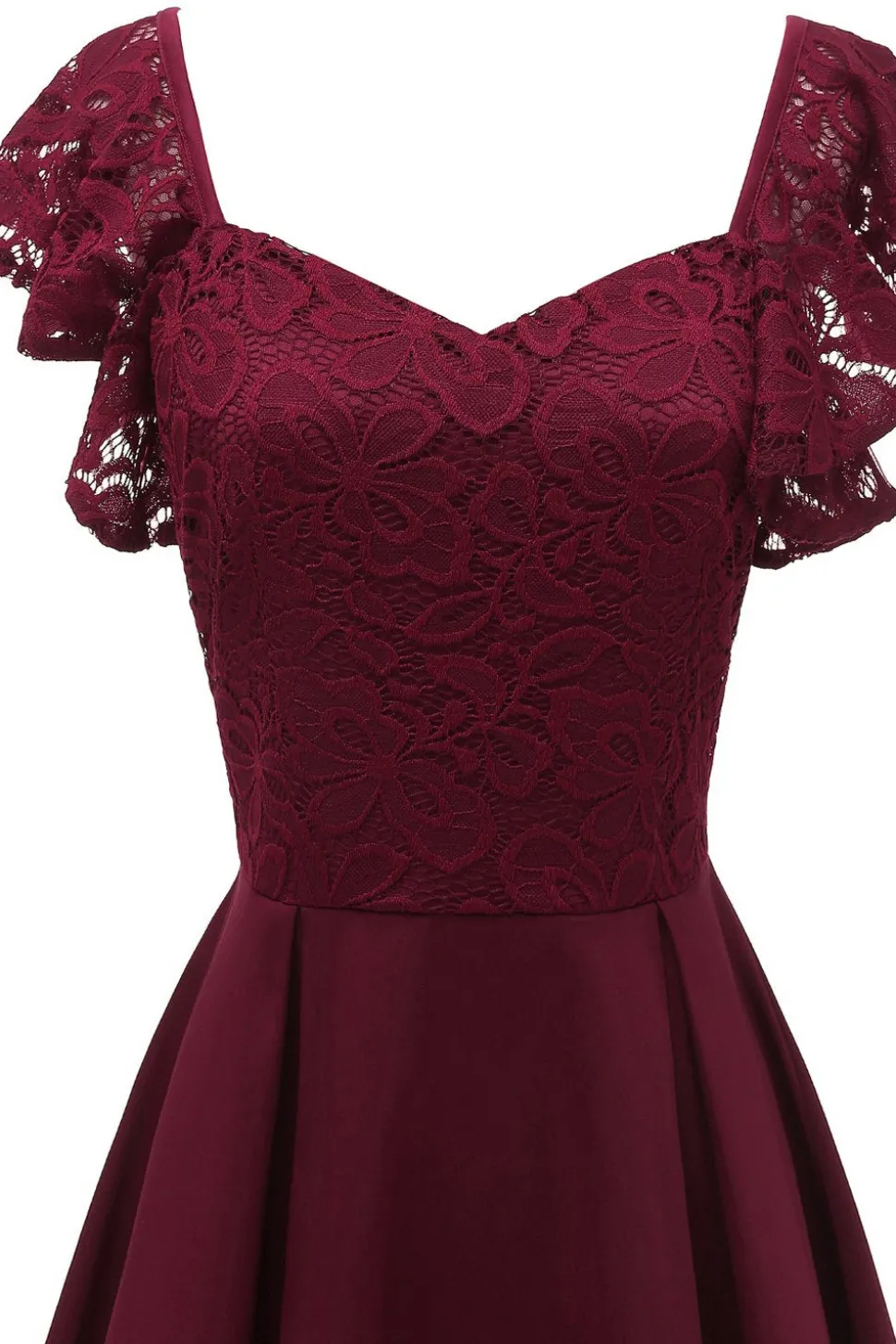 Vestido de festa de coquetel da Corão Do Namorado Borgonha