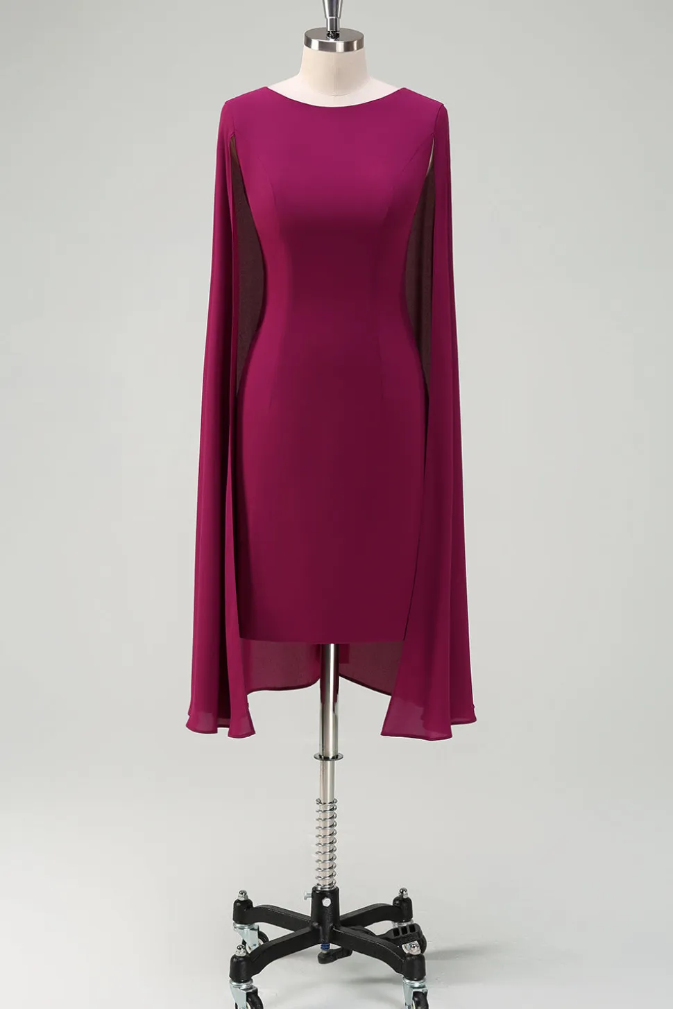 Vestido de festa de coquetel de coquetel de uva com cabo