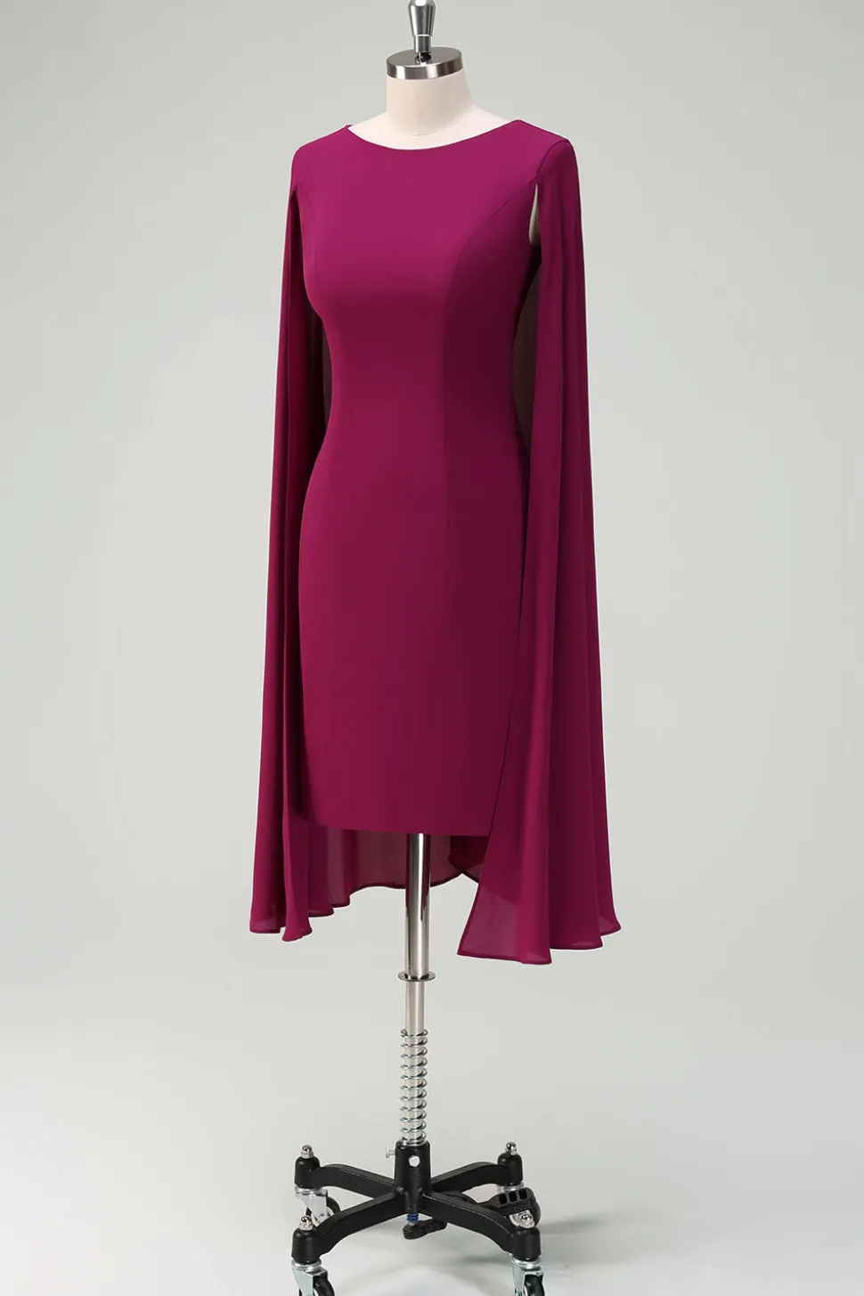 Vestido de festa de coquetel de coquetel de uva com cabo