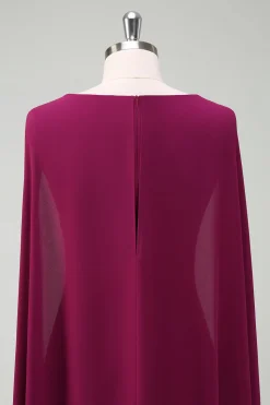 Vestido de festa de coquetel de coquetel de uva com cabo