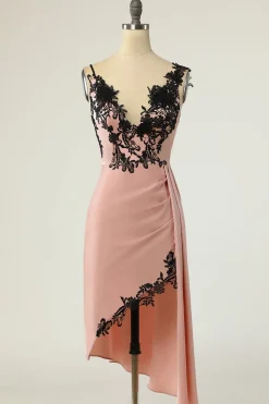 Vestido de festa de joelho nud de pescoço preto de baia preta