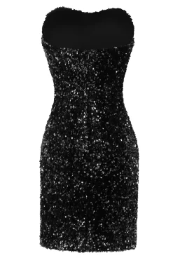 Vestido de festa justo azul royal com lantejoulas