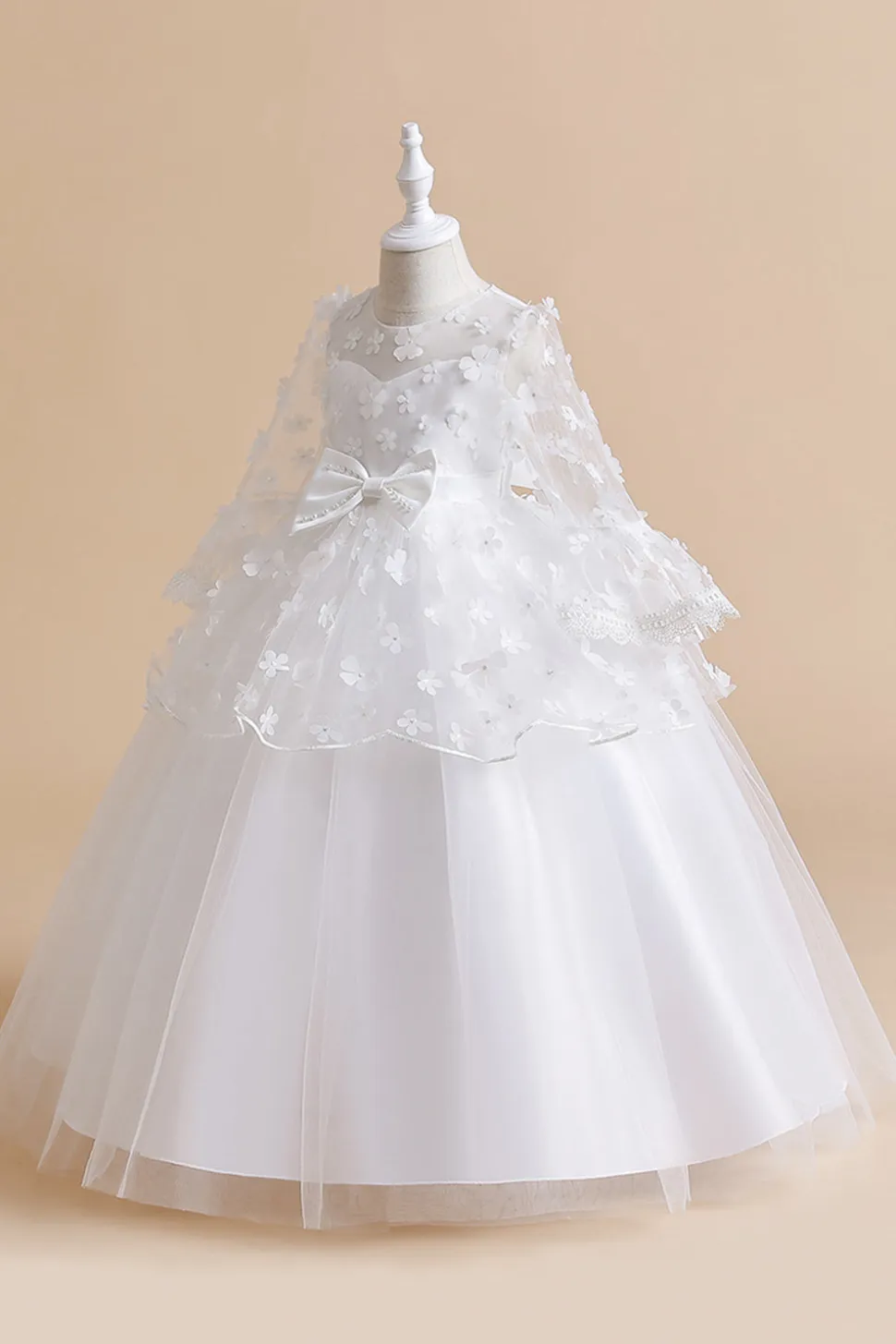 Vestido de festa rosa Tulle Girl com Appliques