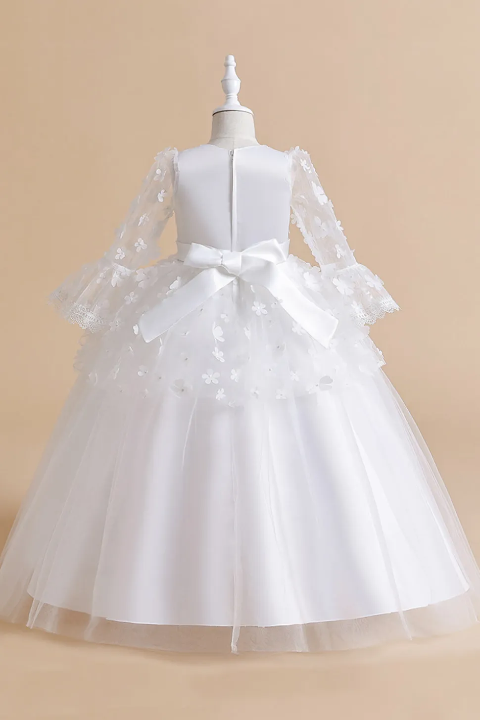Vestido de festa rosa Tulle Girl com Appliques