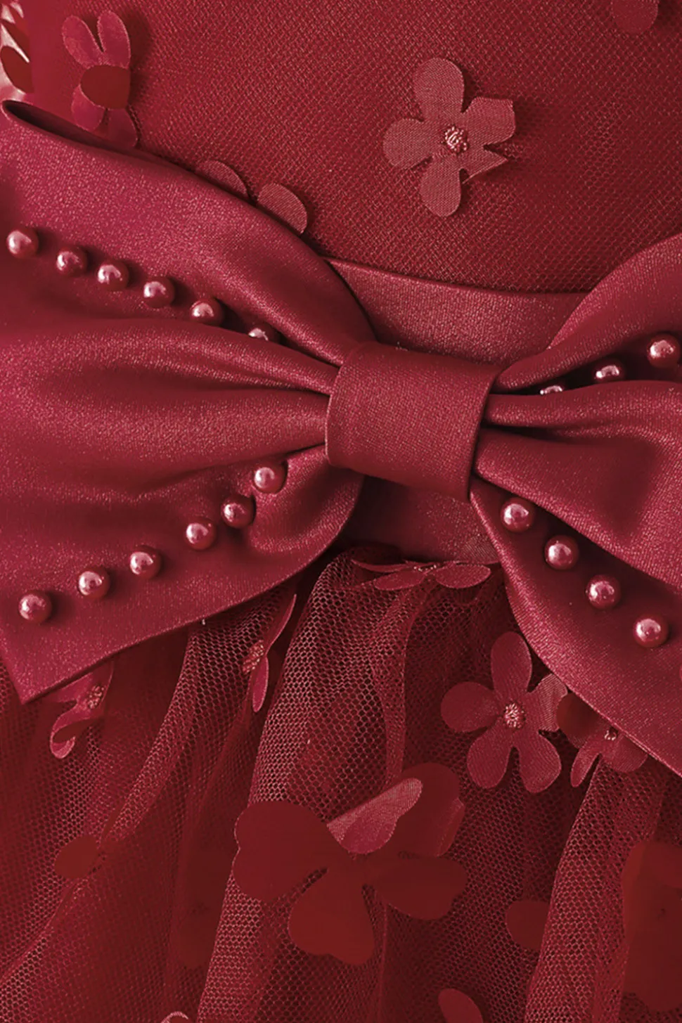 Vestido de festa rosa Tulle Girl com Appliques