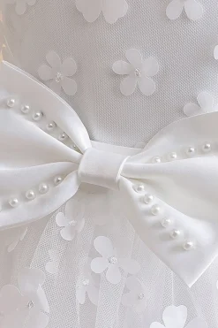 Vestido de festa rosa Tulle Girl com Appliques