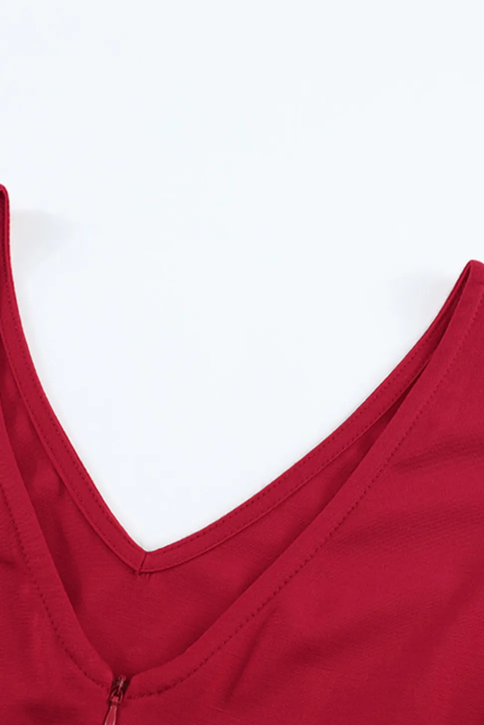 Vestido de festa simples vermelho com mangas de boné
