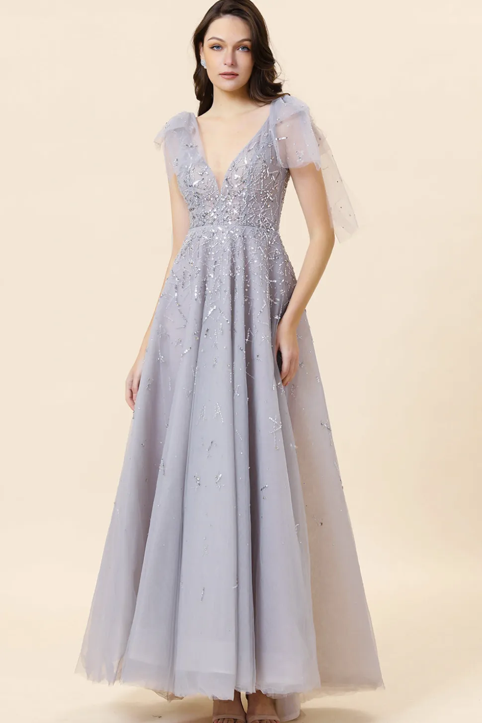 Vestido de Festa Tule Azul