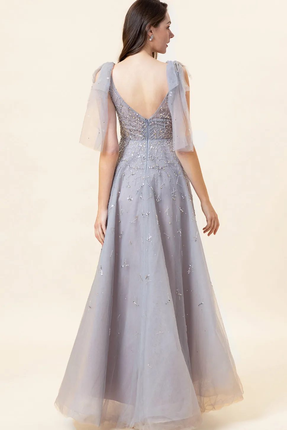 Vestido de Festa Tule Azul