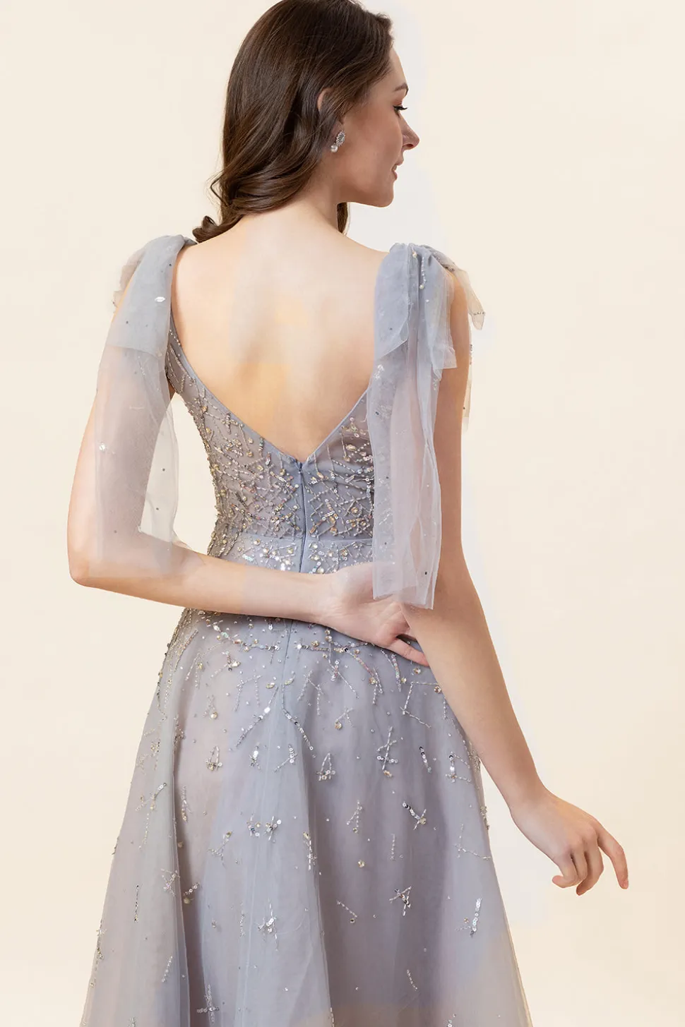 Vestido de Festa Tule Azul