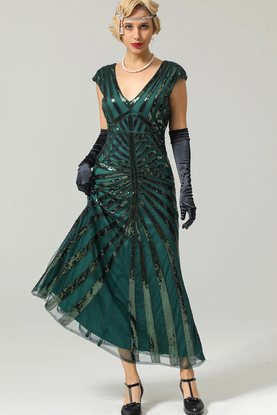 Vestido de flapper de Sereia Gatsby 1920