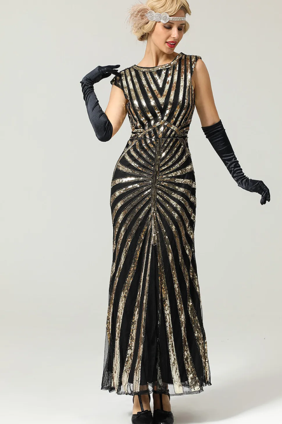 Vestido de flapper de Sereia Gatsby 1920