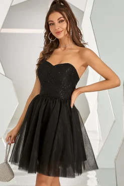 Vestido de homecoming de namorado preto