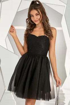 Vestido de homecoming de namorado preto