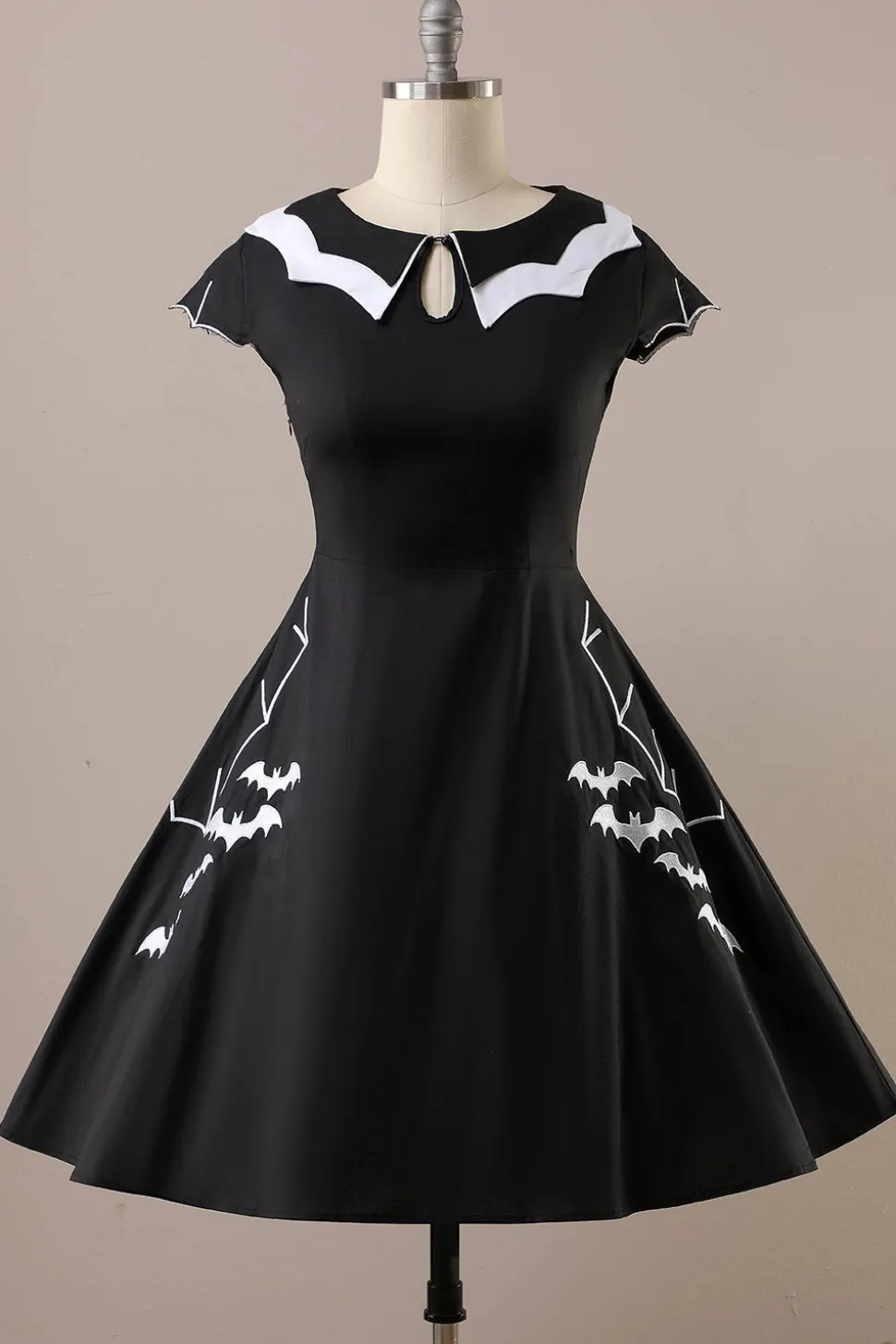 Vestido de impressão de morcego de Halloween