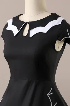 Vestido de impressão de morcego de Halloween