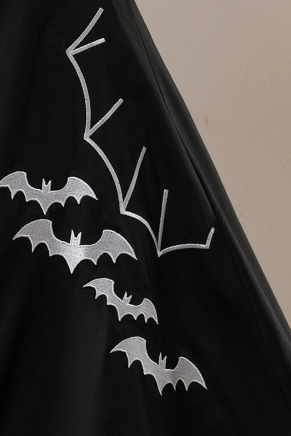 Vestido de impressão de morcego de Halloween