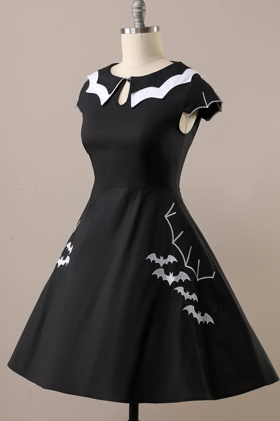 Vestido de impressão de morcego de Halloween