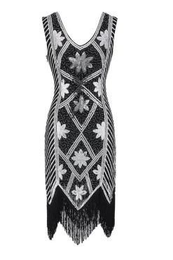 Vestido de lantejoulas vermelhas com decote em v