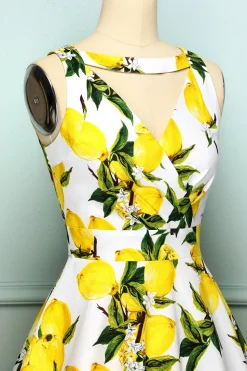 Vestido de limão dos anos 50