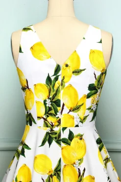 Vestido de limão dos anos 50