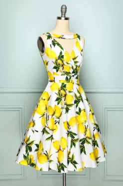 Vestido de limão dos anos 50