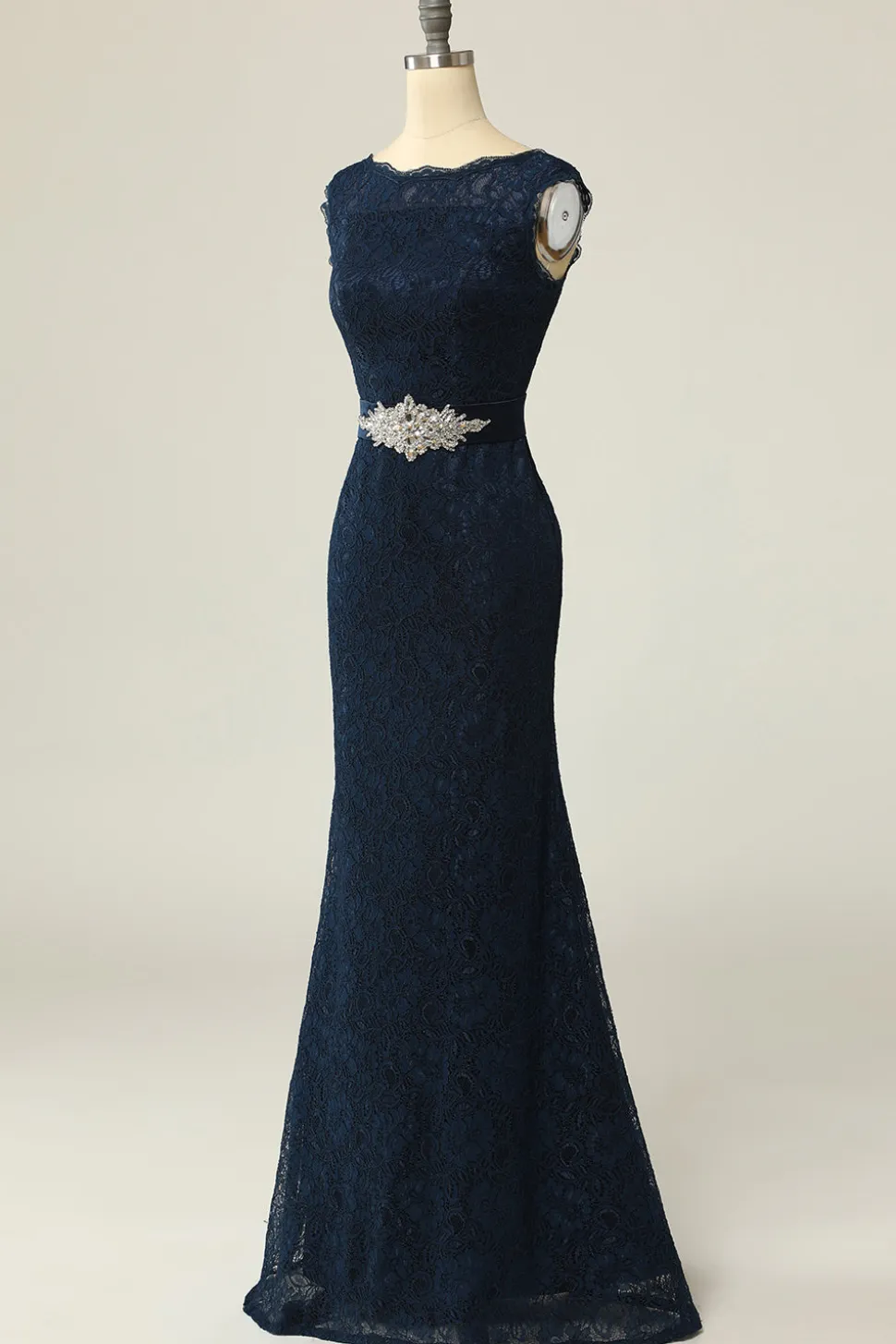 Vestido de mãe de renda da marinha