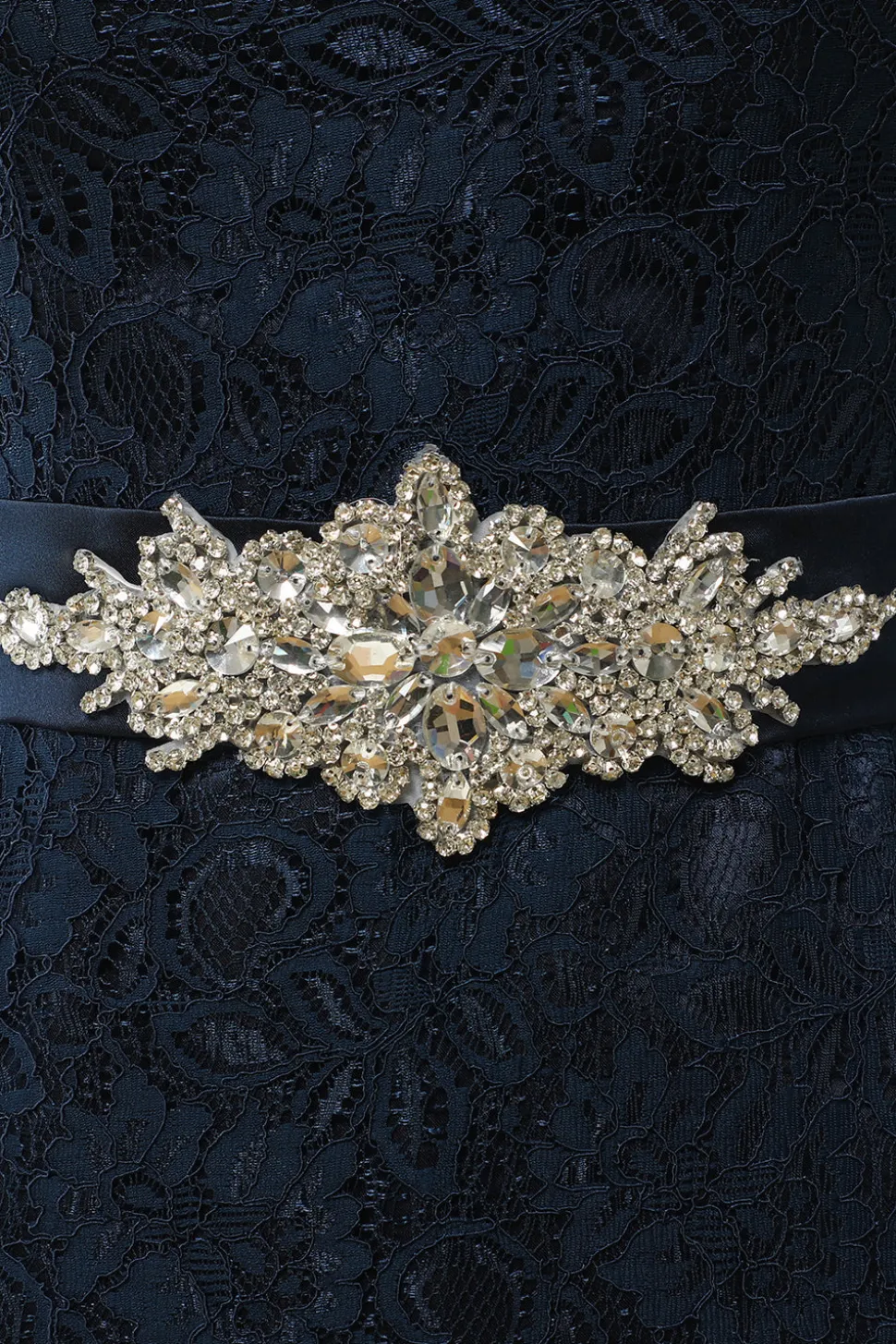 Vestido de mãe de renda da marinha